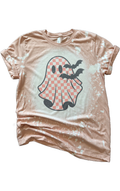 Checkered Ghost Bats Halloween Bleached - Adult & Kids T-Shirts, Sweatshirts & Hoodies apparel design preview 1