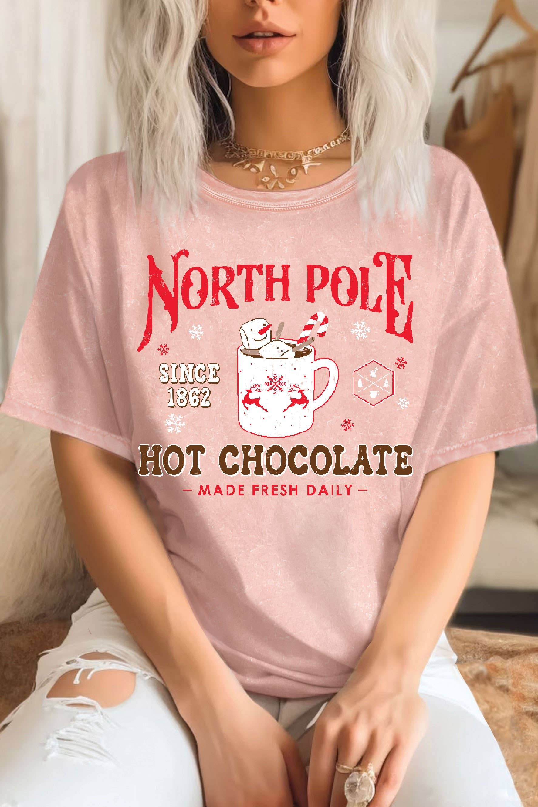 North Pole Hot Chocolate Mineral Graphic - Adult & Kids T-Shirts, Sweatshirts & Hoodies apparel design preview 1