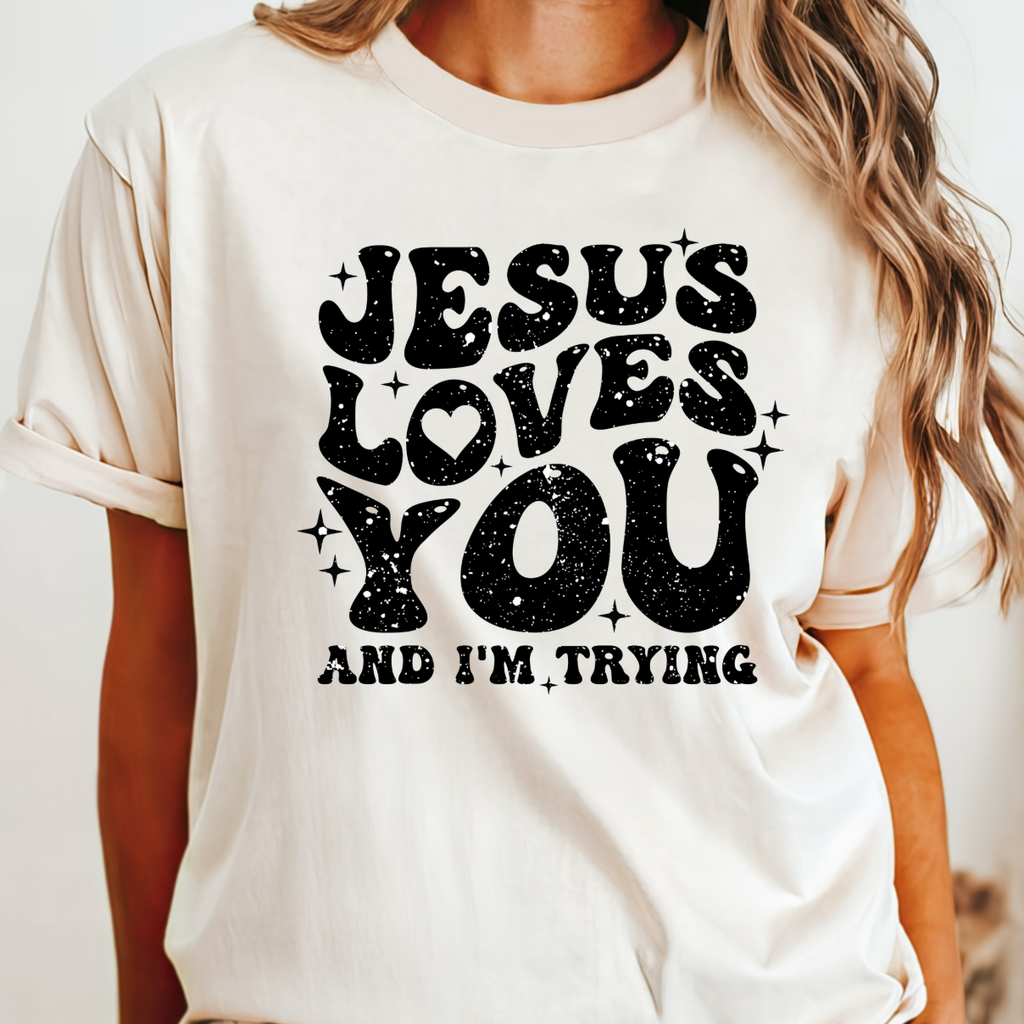Jesus Loves You - Adult & Kids T-Shirts, Sweatshirts & Hoodies apparel design preview 1