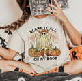 Blame It On My Boos Halloween Graphic - Adult & Kids T-Shirts, Sweatshirts & Hoodies apparel design preview 1