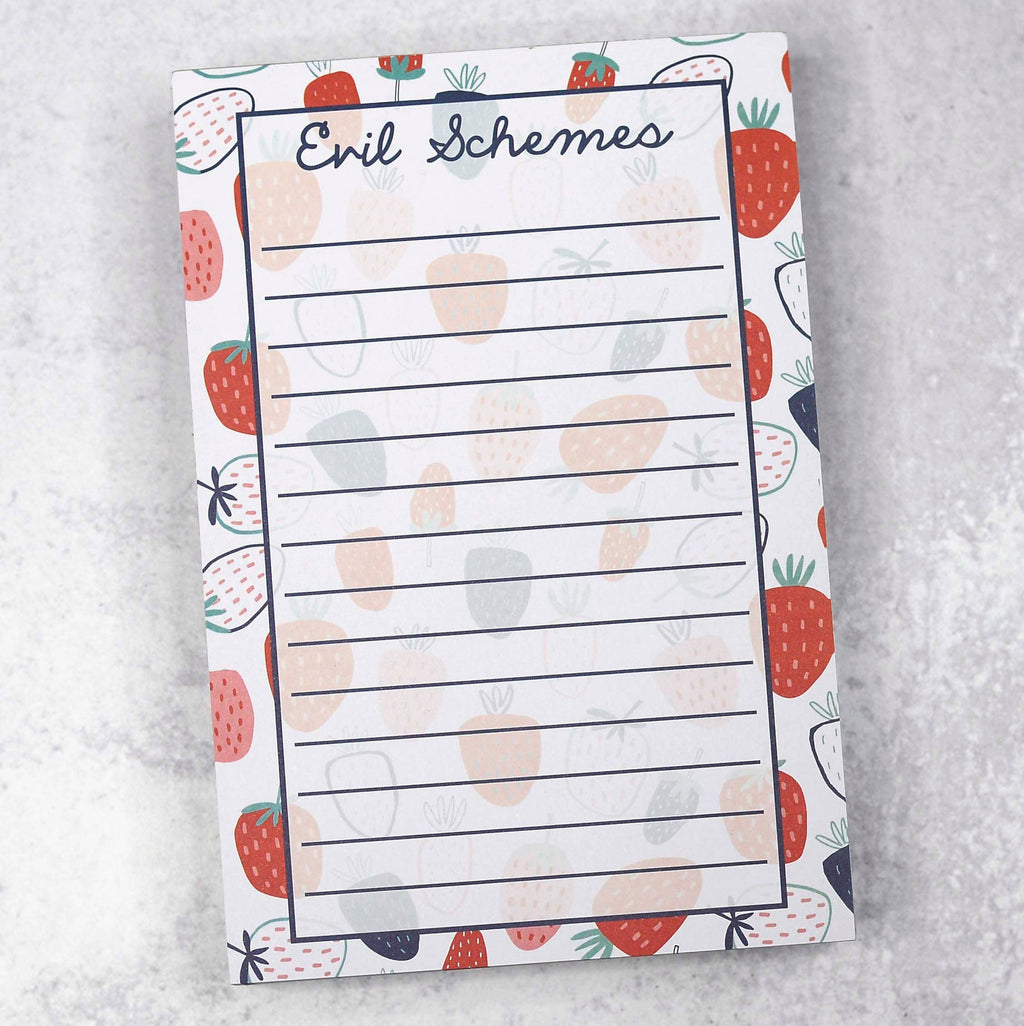 Evil Schemes Notepad - Adult & Kids T-Shirts, Sweatshirts & Hoodies apparel design preview 1