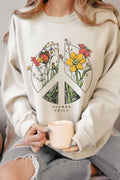 Peace Flower Child Graphic Brushed - Adult & Kids T-Shirts, Sweatshirts & Hoodies apparel design preview 1