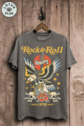 Rock Roll Eagle Tattoo Graphic Top - Adult & Kids T-Shirts, Sweatshirts & Hoodies apparel design preview 1