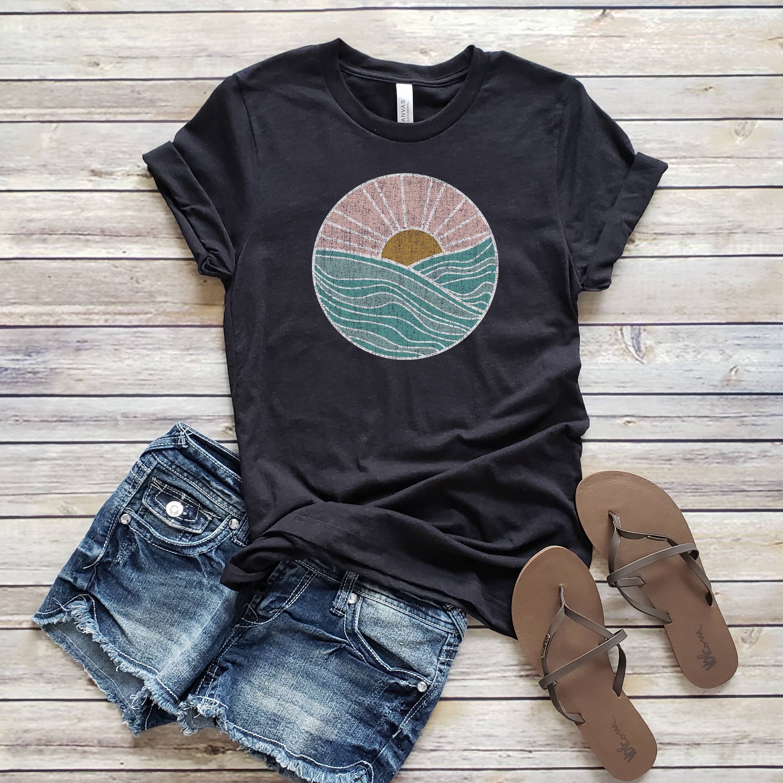 Pink Sunset Summer Sizes XS-2XL - Adult & Kids T-Shirts, Sweatshirts & Hoodies apparel design preview 1