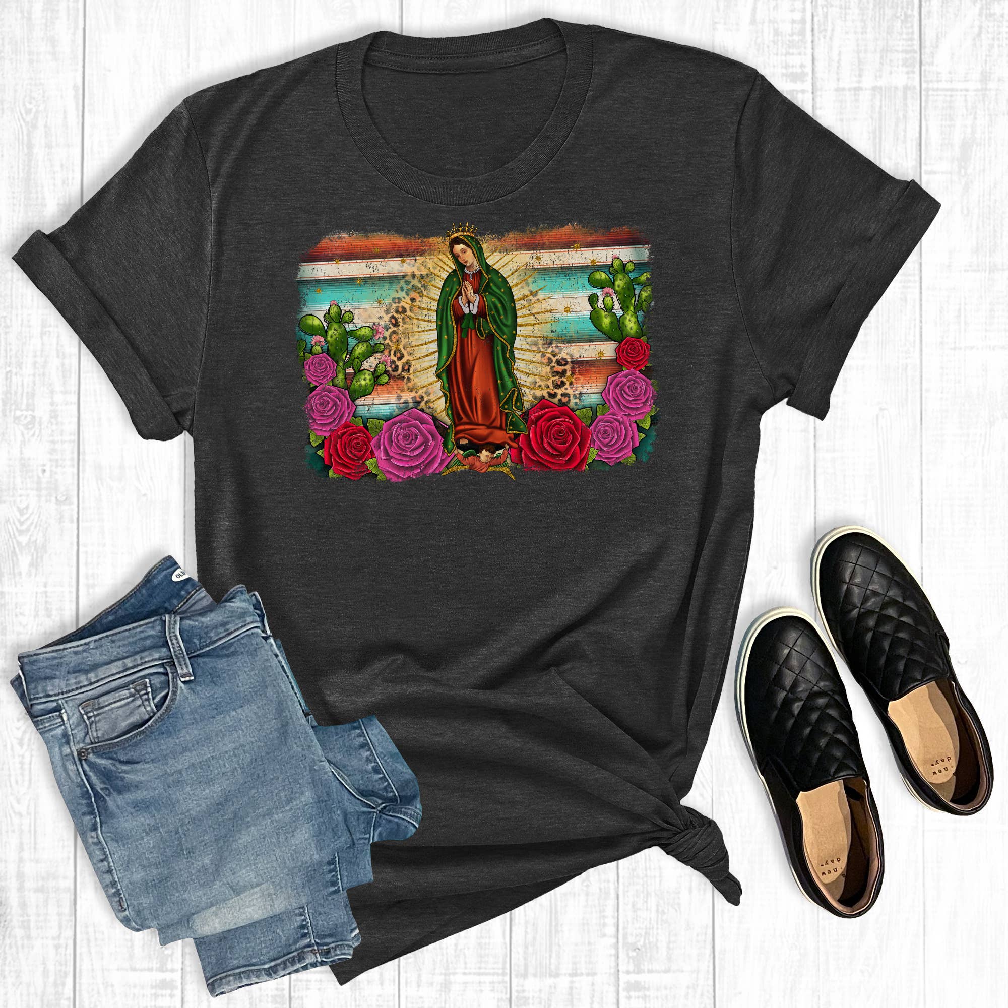 Western Serape Our Lady - Adult & Kids T-Shirts, Sweatshirts & Hoodies apparel design preview 1