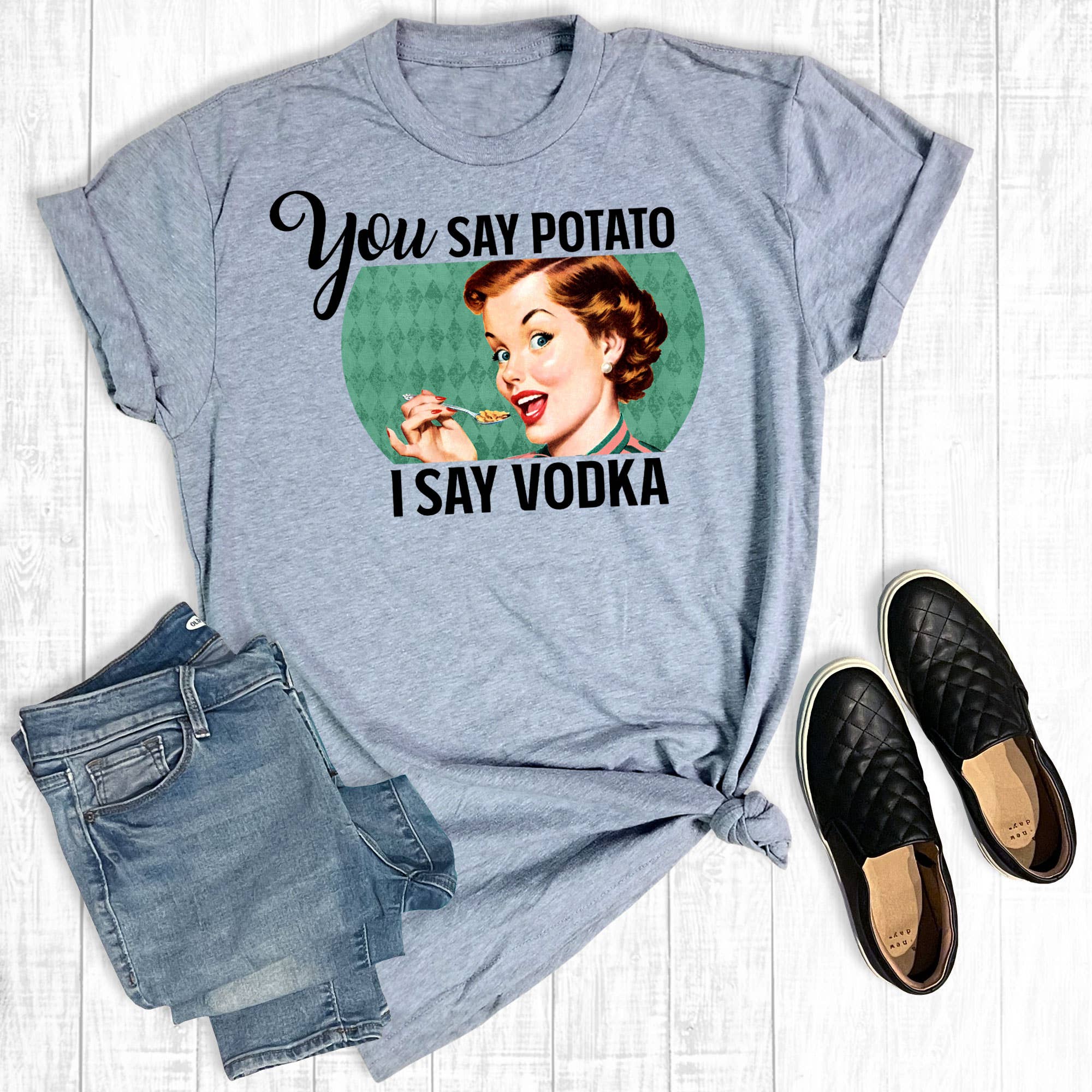 You Say Potato I Vodka - Adult & Kids T-Shirts, Sweatshirts & Hoodies apparel design preview 1