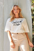 Sunshine and Coffee Mineral Washed Graphic Top - Adult & Kids T-Shirts, Sweatshirts & Hoodies apparel design preview 1