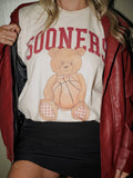 Ou Sooners Basketball Bear Off White Thrifted - Adult & Kids T-Shirts, Sweatshirts & Hoodies apparel design preview 1