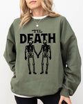 Til Death, Skeleton Lovers, Skull Ghost Halloween - Adult & Kids T-Shirts, Sweatshirts & Hoodies apparel design preview 1