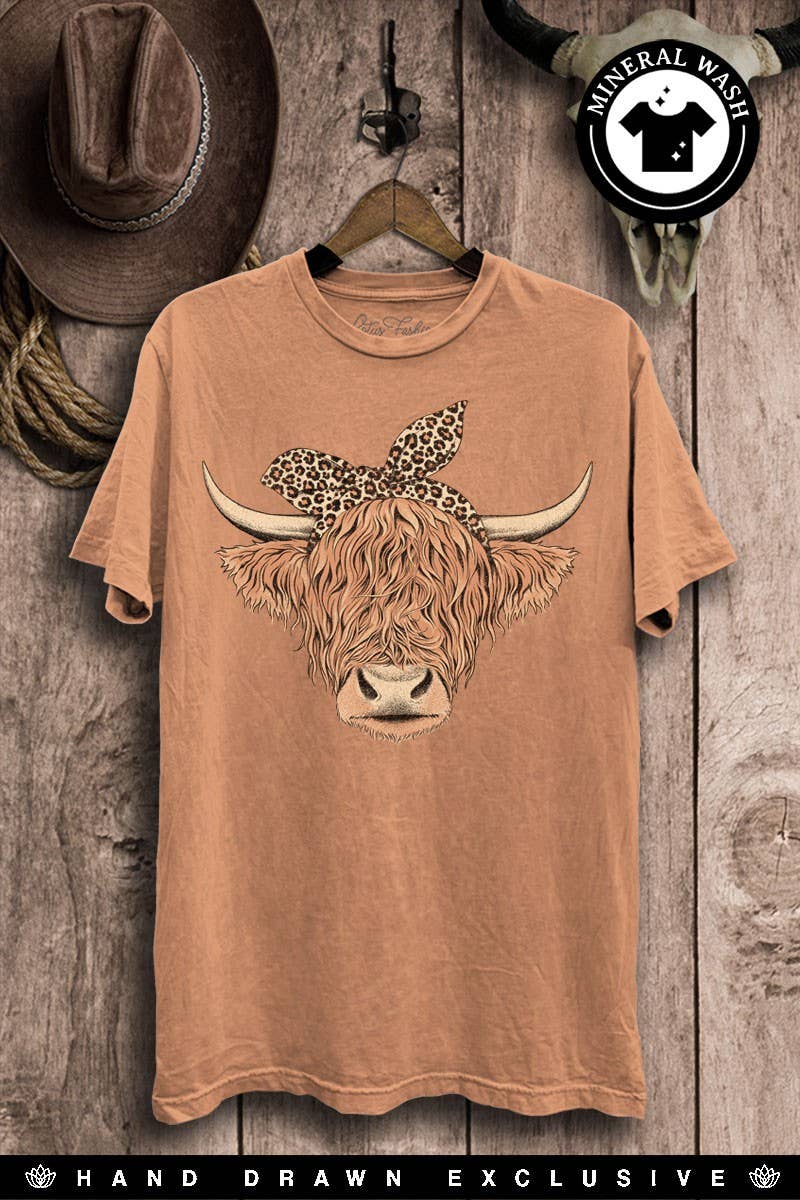 Highland Cow Graphic Top - Adult & Kids T-Shirts, Sweatshirts & Hoodies apparel design preview 1