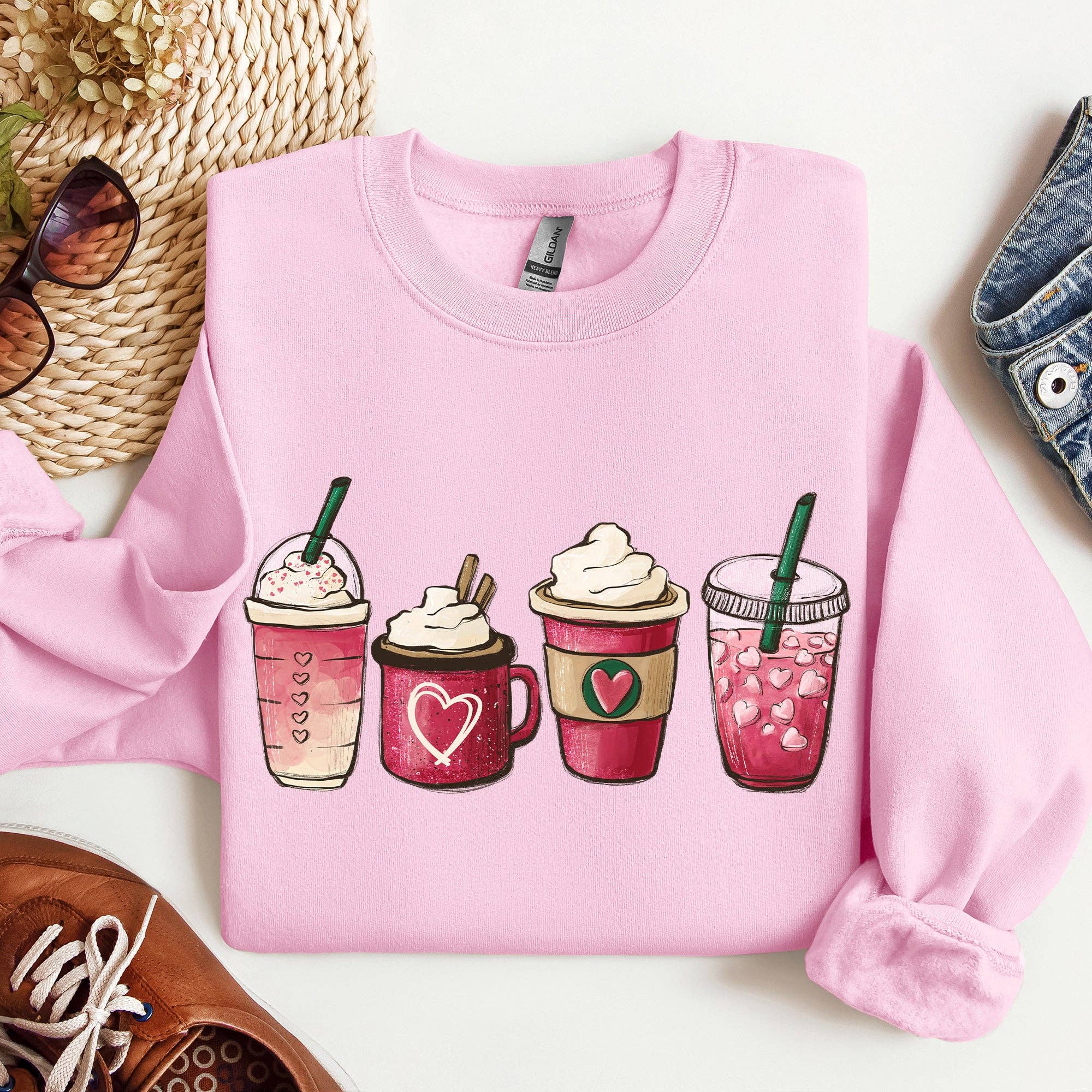 Valentine's Coffee, Drinks, Day - Adult & Kids T-Shirts, Sweatshirts & Hoodies apparel design preview 1