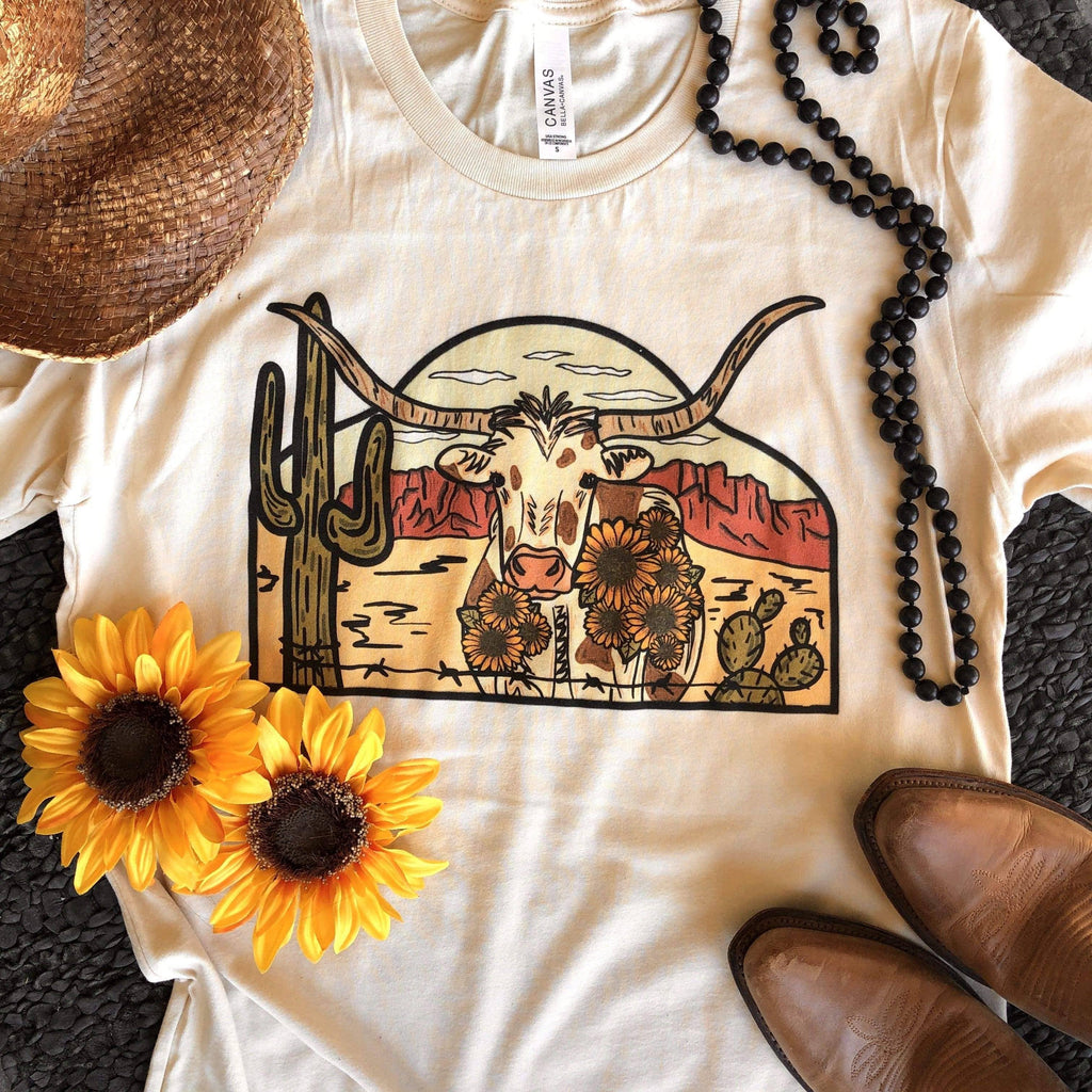 The Laredo Longhorn Cream - Adult & Kids T-Shirts, Sweatshirts & Hoodies apparel design preview 1