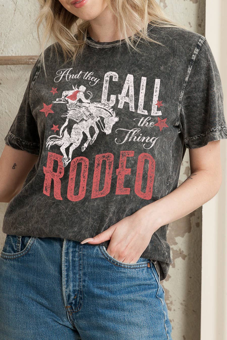 Call the Thing Rodeo Mineral Wash Graphic Top - Adult & Kids T-Shirts, Sweatshirts & Hoodies apparel design preview 1