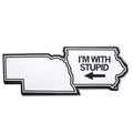 I'm with Stupid Die-Cut Sticker - Adult & Kids T-Shirts, Sweatshirts & Hoodies apparel design preview 1