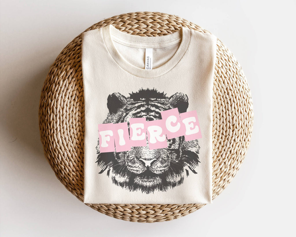Fierce Tiger Retro Boho - Adult & Kids T-Shirts, Sweatshirts & Hoodies apparel design preview 1