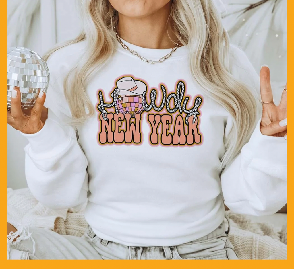 Howdy New Year - Adult & Kids T-Shirts, Sweatshirts & Hoodies apparel design preview 1