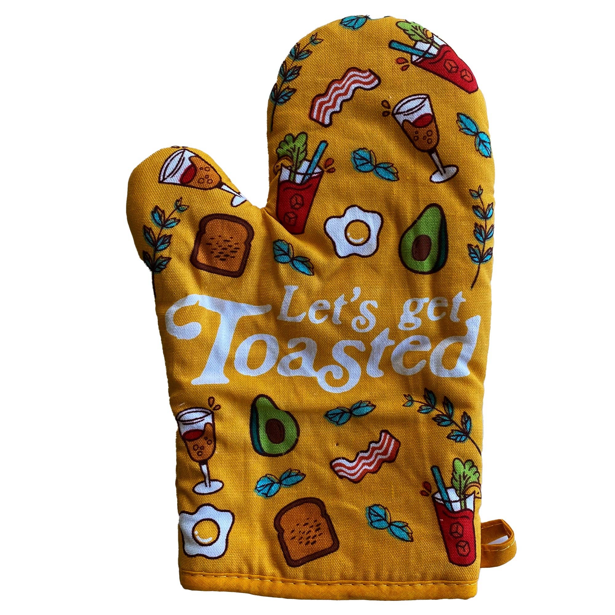 Let's Get Toasted Oven Mitt Bakeware - Adult & Kids T-Shirts, Sweatshirts & Hoodies apparel design preview 1