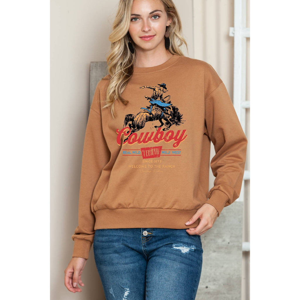Cowboy Crewneck - Adult & Kids T-Shirts, Sweatshirts & Hoodies apparel design preview 1