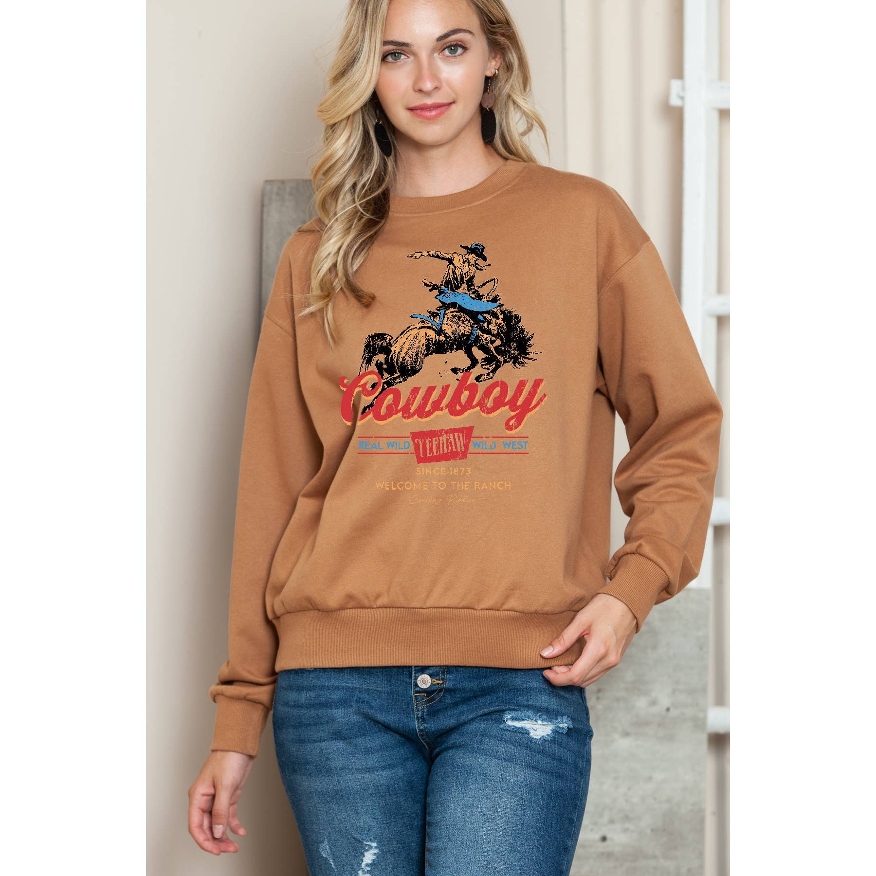 Cowboy Crewneck - Adult & Kids T-Shirts, Sweatshirts & Hoodies apparel design preview 1