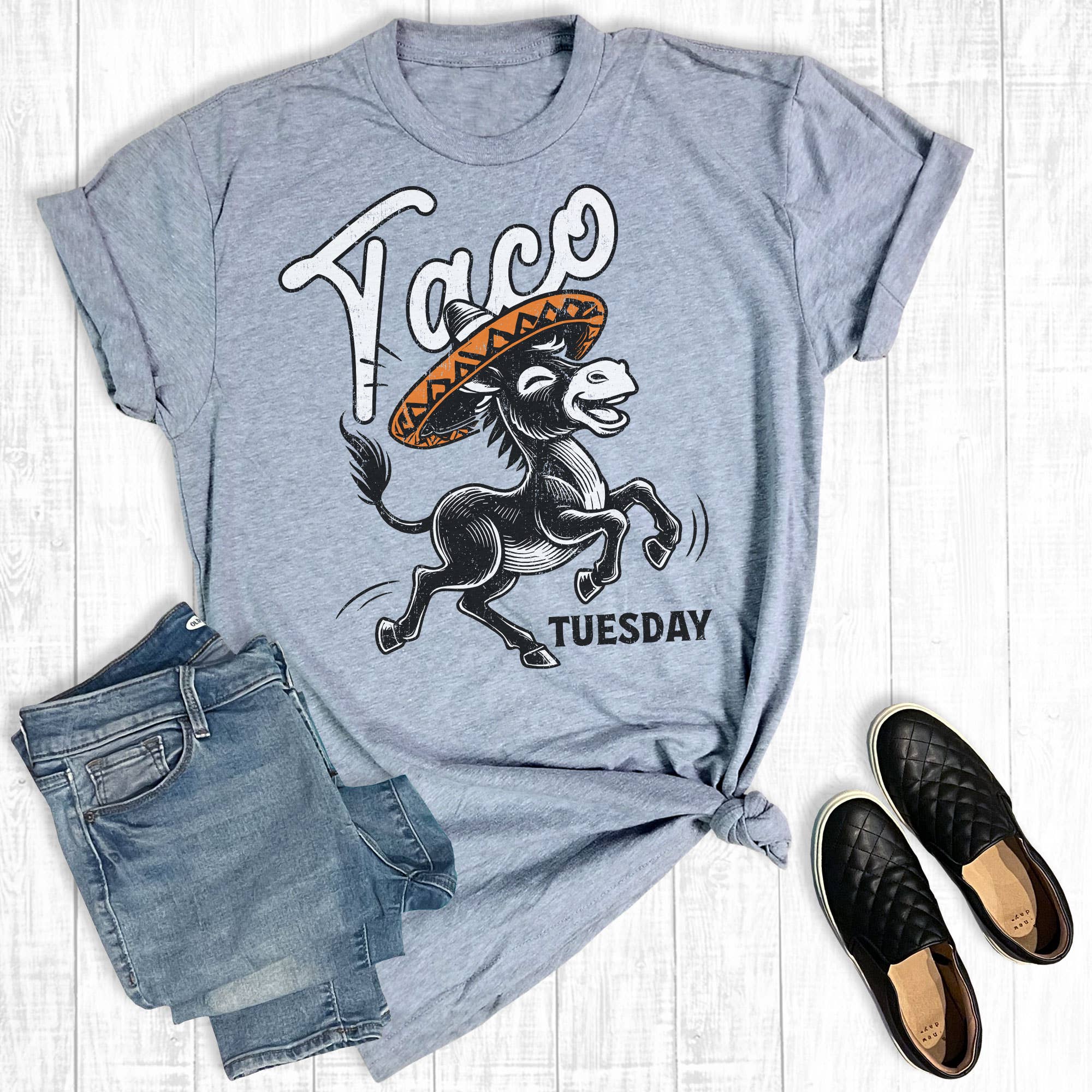 Funny Taco Tuesday Donkey Graphic - Adult & Kids T-Shirts, Sweatshirts & Hoodies apparel design preview 1