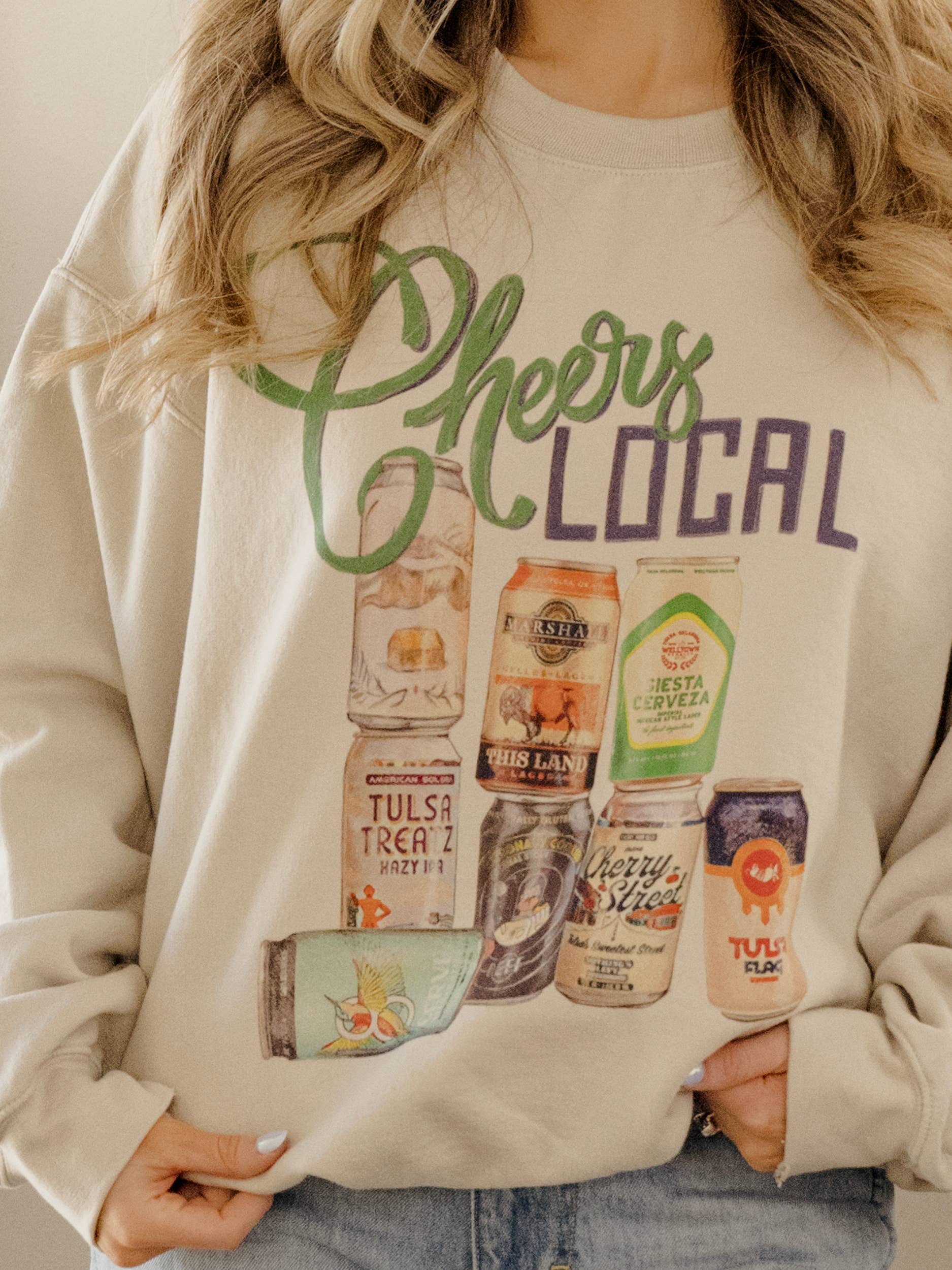 Cheers Local Brew Sand Thrifted Graphic - Adult & Kids T-Shirts, Sweatshirts & Hoodies apparel design preview 1