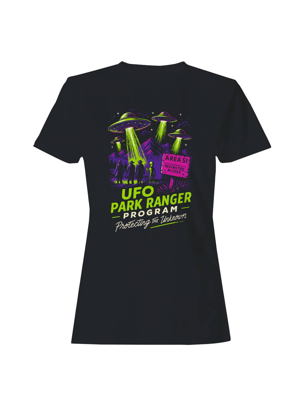 Ufo Park Ranger Area 51 Program Women's - Adult & Kids T-Shirts, Sweatshirts & Hoodies apparel design preview 1