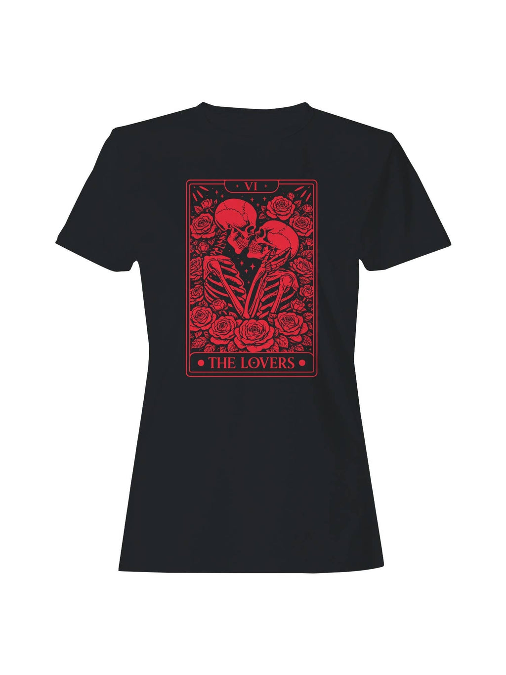 Tarot Lovers Skeleton Art Women's - Adult & Kids T-Shirts, Sweatshirts & Hoodies apparel design preview 1
