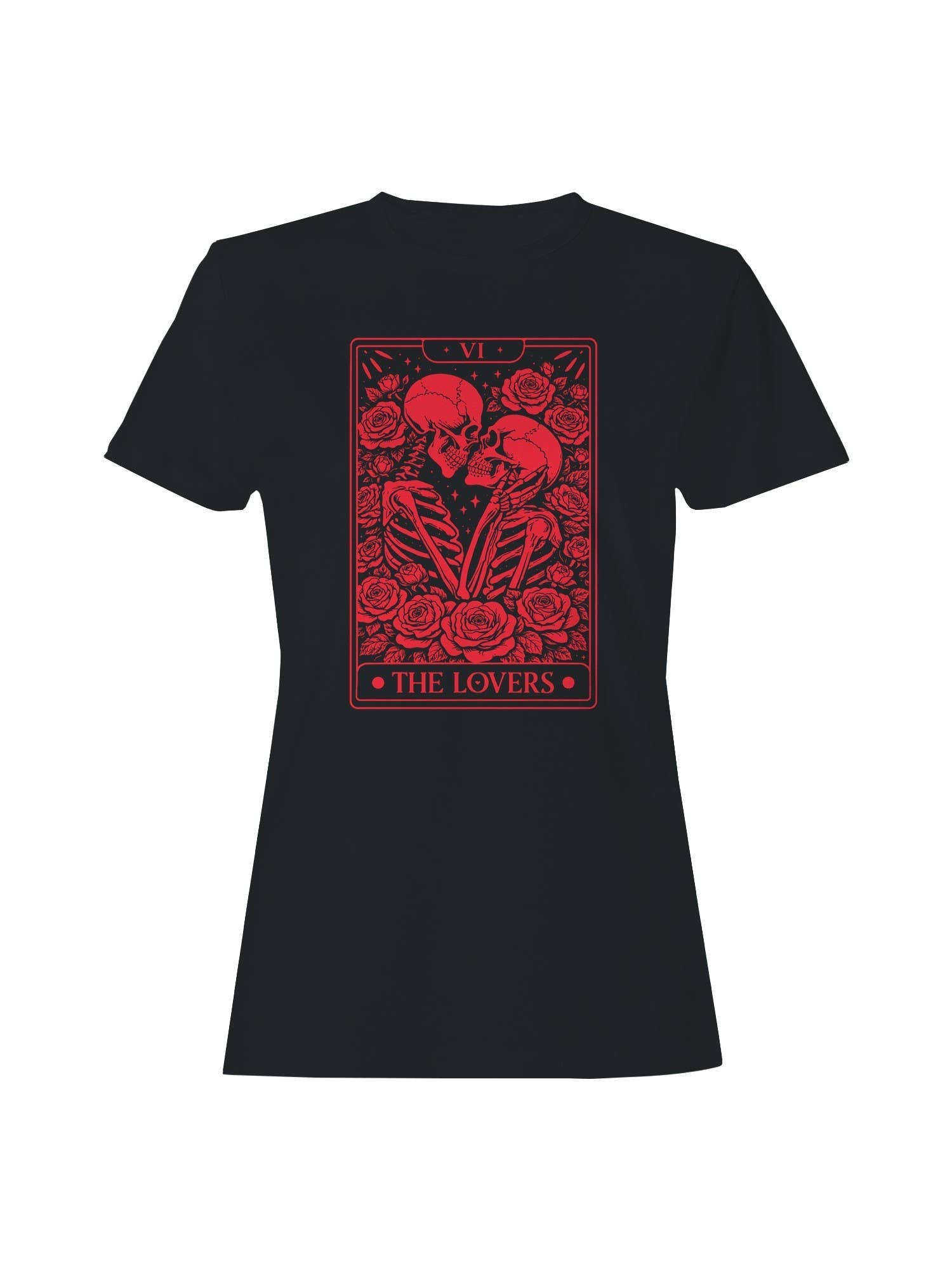 Tarot Lovers Skeleton Art Women's - Adult & Kids T-Shirts, Sweatshirts & Hoodies apparel design preview 1