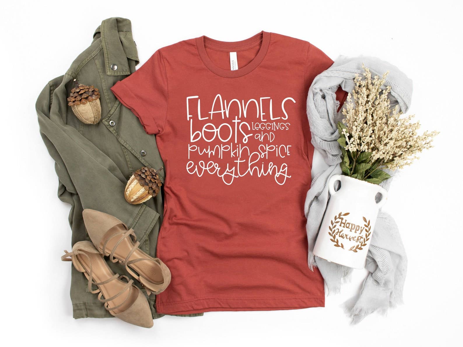 Flannels Boots and Pumpkin Spice Everything - Adult & Kids T-Shirts, Sweatshirts & Hoodies apparel design preview 1