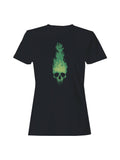 Fiery Green Skull Art Women's - Adult & Kids T-Shirts, Sweatshirts & Hoodies apparel design preview 1