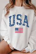 USA Flag Graphic Brushed - Adult & Kids T-Shirts, Sweatshirts & Hoodies apparel design preview 1
