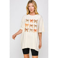 Retro Fall Pumkin Bow Vintage Graphic Oversized - Adult & Kids T-Shirts, Sweatshirts & Hoodies apparel design preview 1