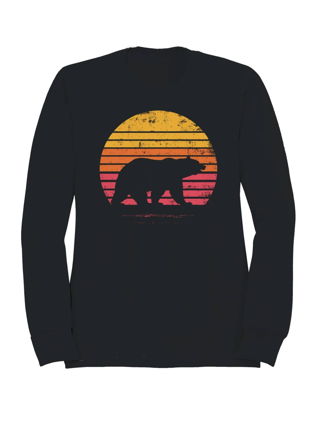 Vintage Sunset Bear Silhouette Men's - Adult & Kids T-Shirts, Sweatshirts & Hoodies apparel design preview 1