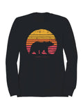 Vintage Sunset Bear Silhouette Men's - Adult & Kids T-Shirts, Sweatshirts & Hoodies apparel design preview 1