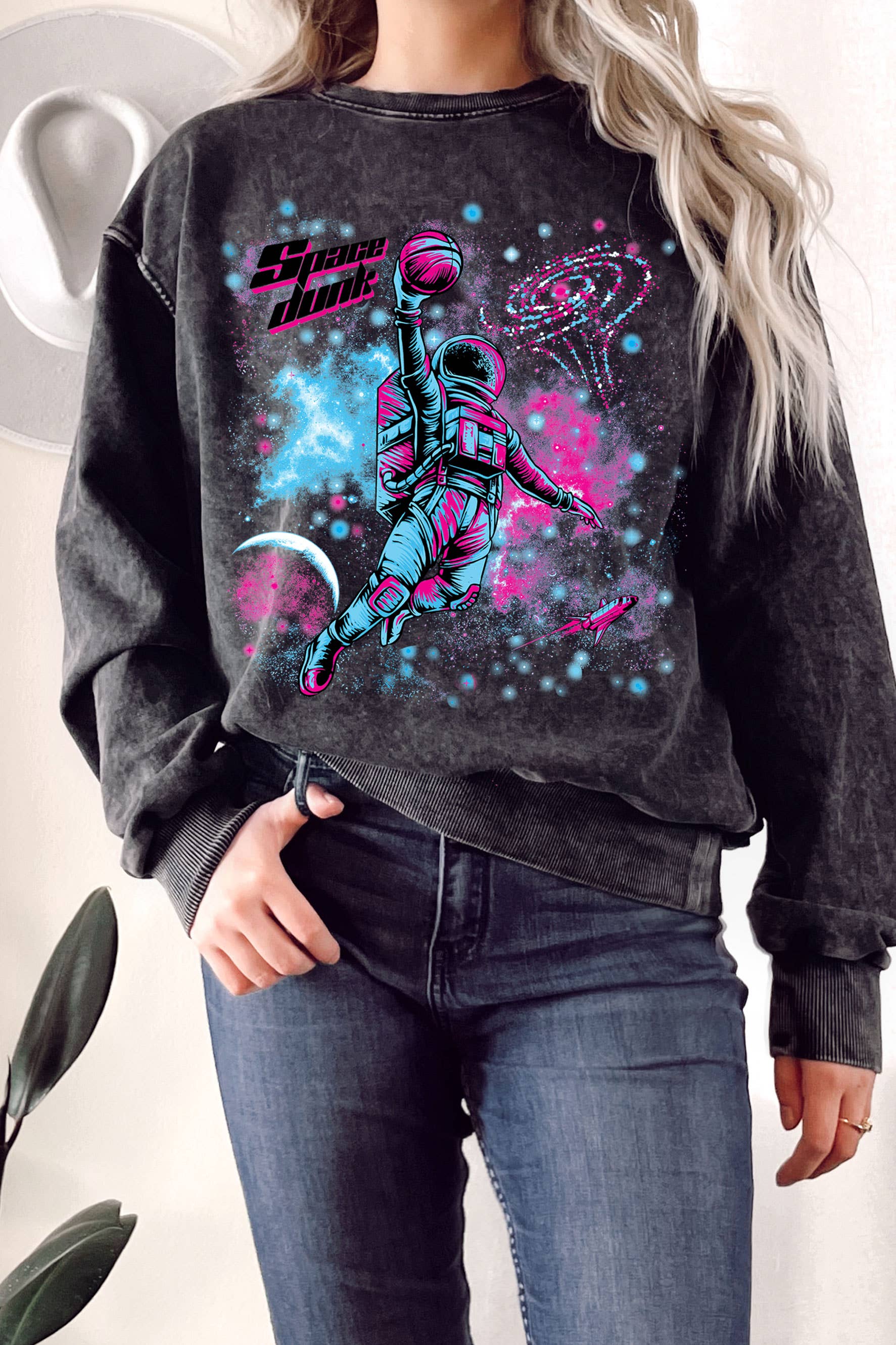 Astronaut Space Dunk Graphix Terry - Adult & Kids T-Shirts, Sweatshirts & Hoodies apparel design preview 1