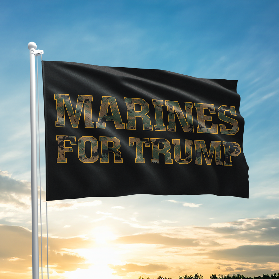 Marines For Trump Flag - Adult & Kids T-Shirts, Sweatshirts & Hoodies apparel design preview 1