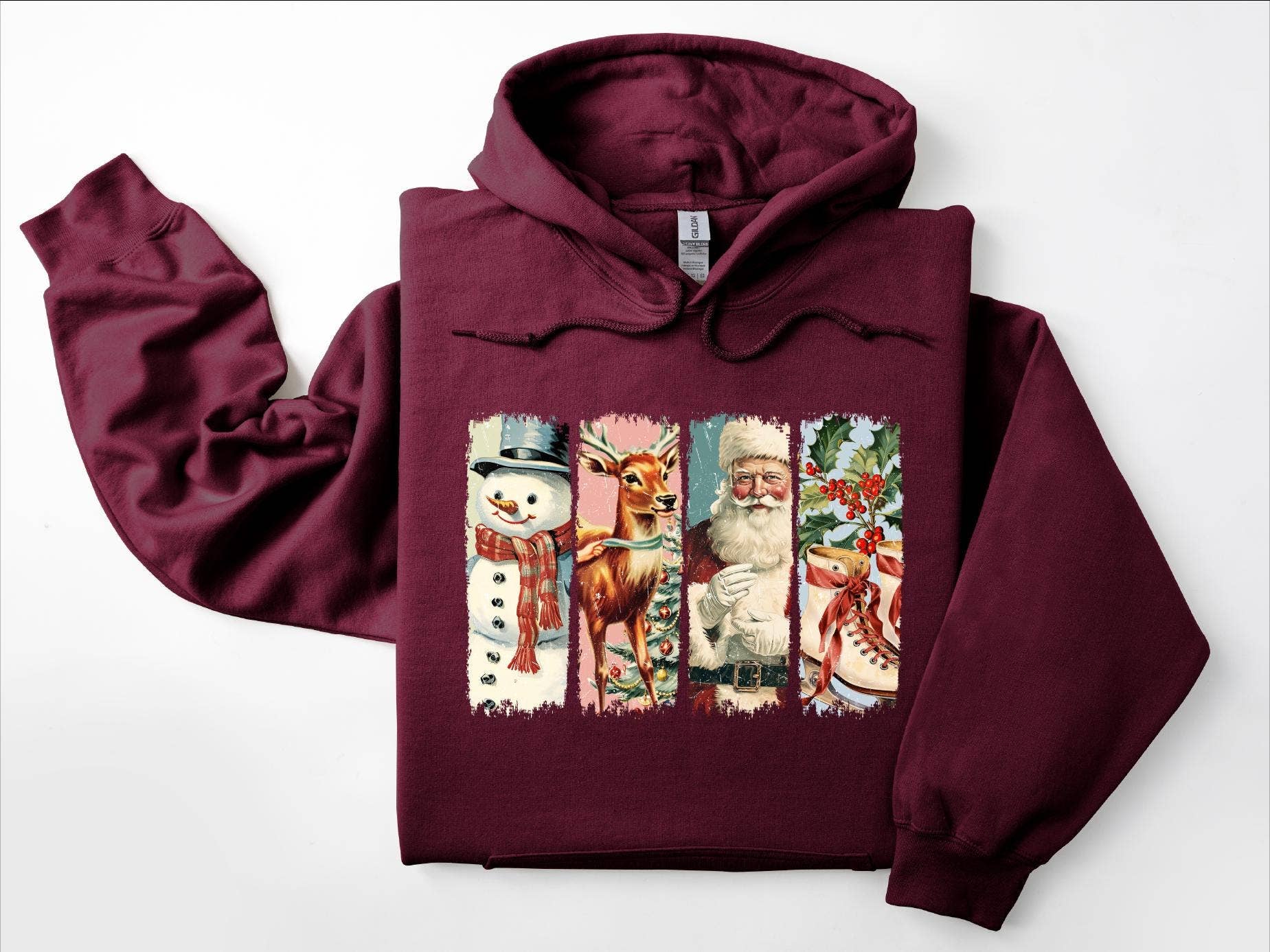 Retro Christmas Santa Claus Merry - Adult & Kids T-Shirts, Sweatshirts & Hoodies apparel design preview 1