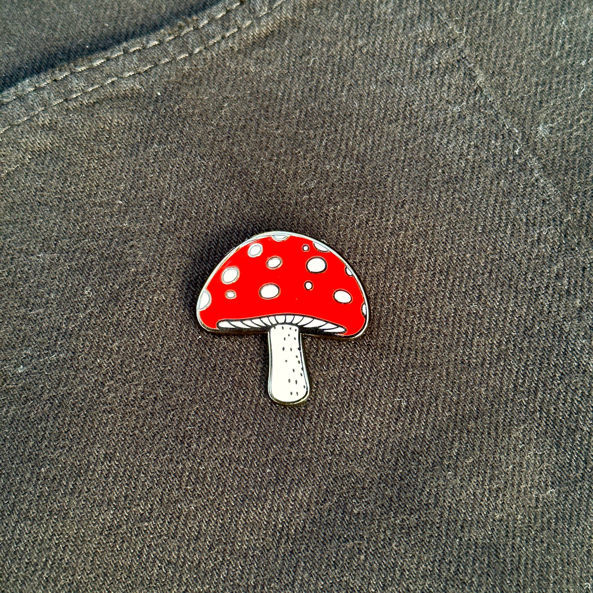 Mushroom Enamel Pin - Adult & Kids T-Shirts, Sweatshirts & Hoodies apparel design preview 1