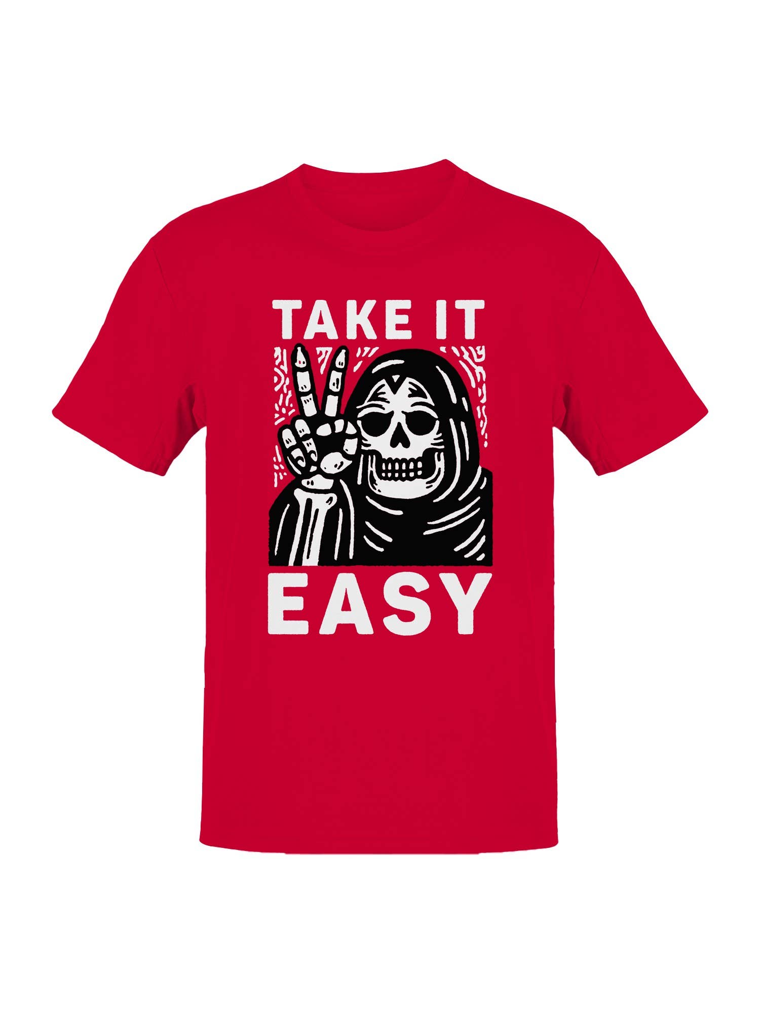 Take It Easy Skeleton Art Men's - Adult & Kids T-Shirts, Sweatshirts & Hoodies apparel design preview 1
