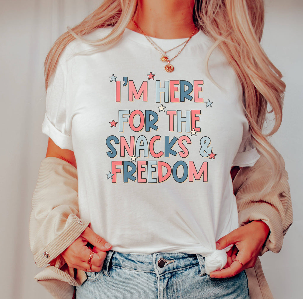 Here For the Snacks Patriotic - Adult & Kids T-Shirts, Sweatshirts & Hoodies apparel design preview 1