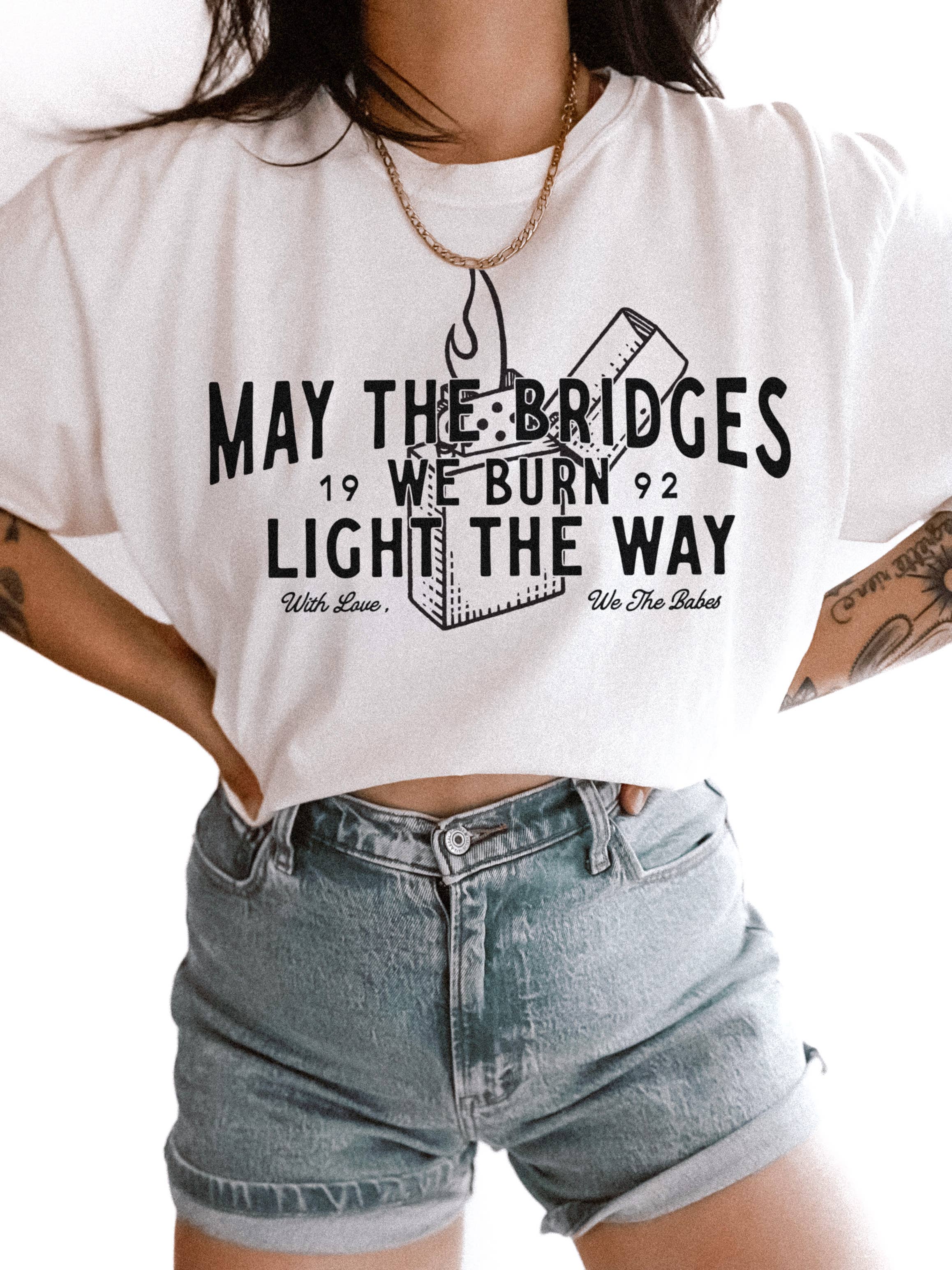 The Bridges We Burn Feminist Graphic Ivory - Adult & Kids T-Shirts, Sweatshirts & Hoodies apparel design preview 1