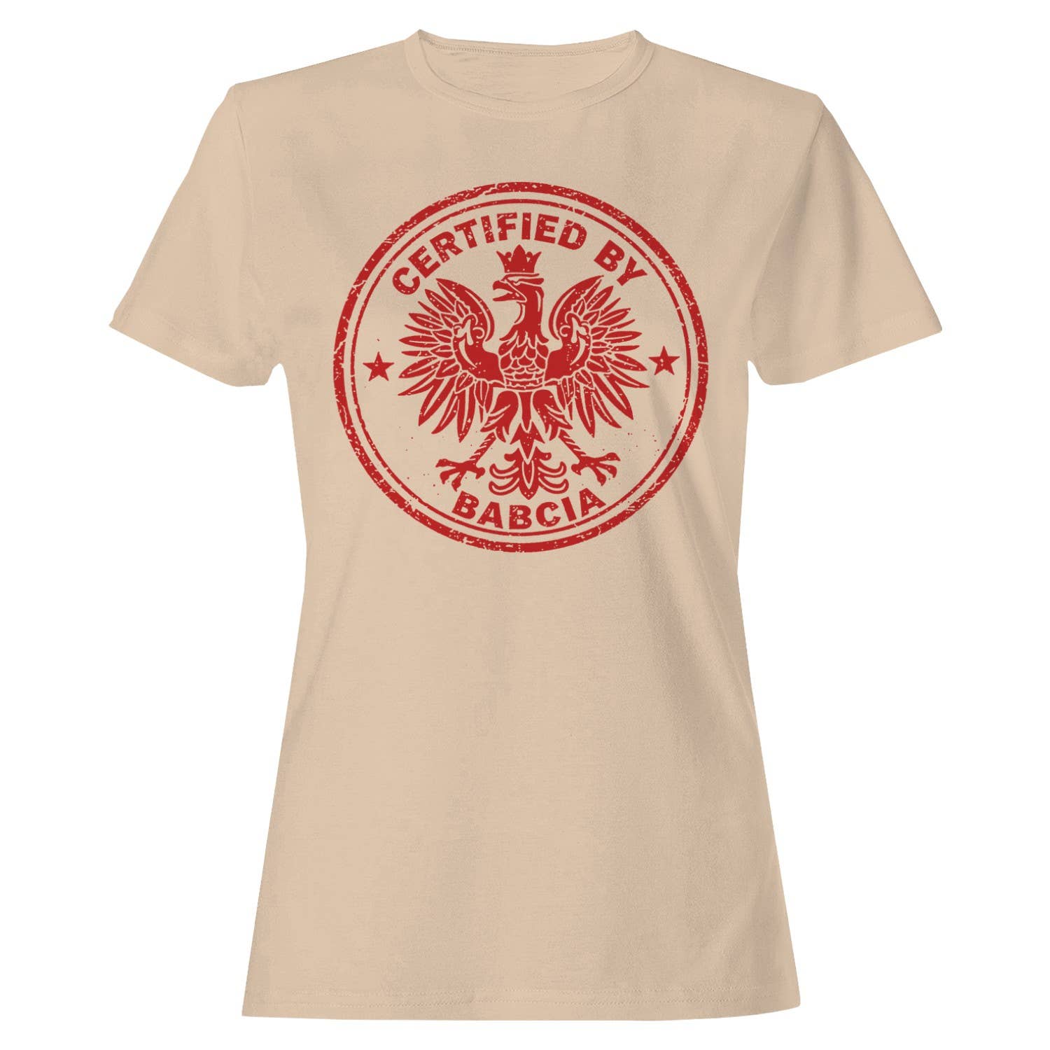 Certified By Babcia Polish Stamp Women's - Adult & Kids T-Shirts, Sweatshirts & Hoodies apparel design preview 1