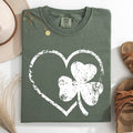 Retro Heart, Vintage, St Patrick's Day, Shamrock, - Adult & Kids T-Shirts, Sweatshirts & Hoodies apparel design preview 1