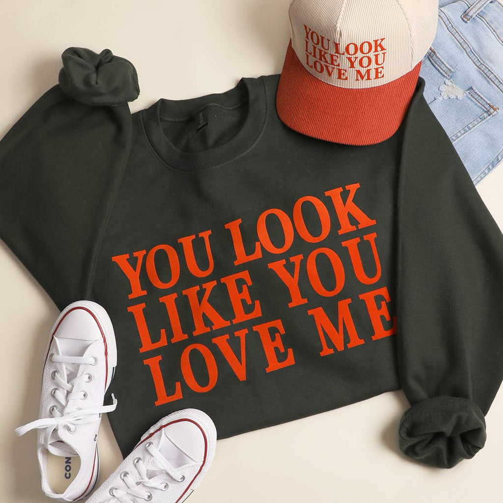 You Look Like Love Me Midweight Crewneck - Adult & Kids T-Shirts, Sweatshirts & Hoodies apparel design preview 1