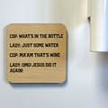 Jesus Did It Again Magnet/Drink Coaster - Adult & Kids T-Shirts, Sweatshirts & Hoodies apparel design preview 1