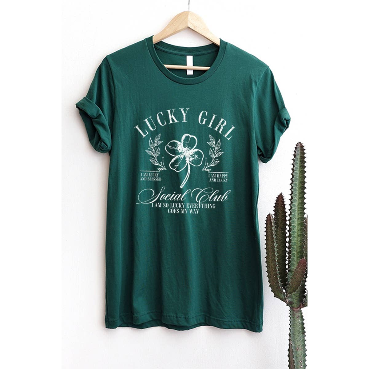 St Patricks Lucky Girl Vintage Graphic - Adult & Kids T-Shirts, Sweatshirts & Hoodies apparel design preview 1