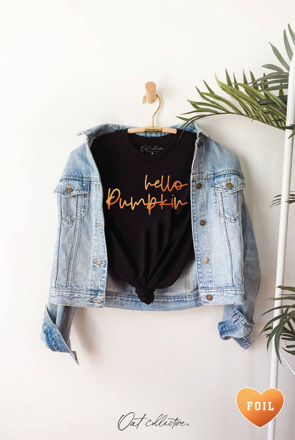 Hello Pumpkin Foil Graphic - Adult & Kids T-Shirts, Sweatshirts & Hoodies apparel design preview 1