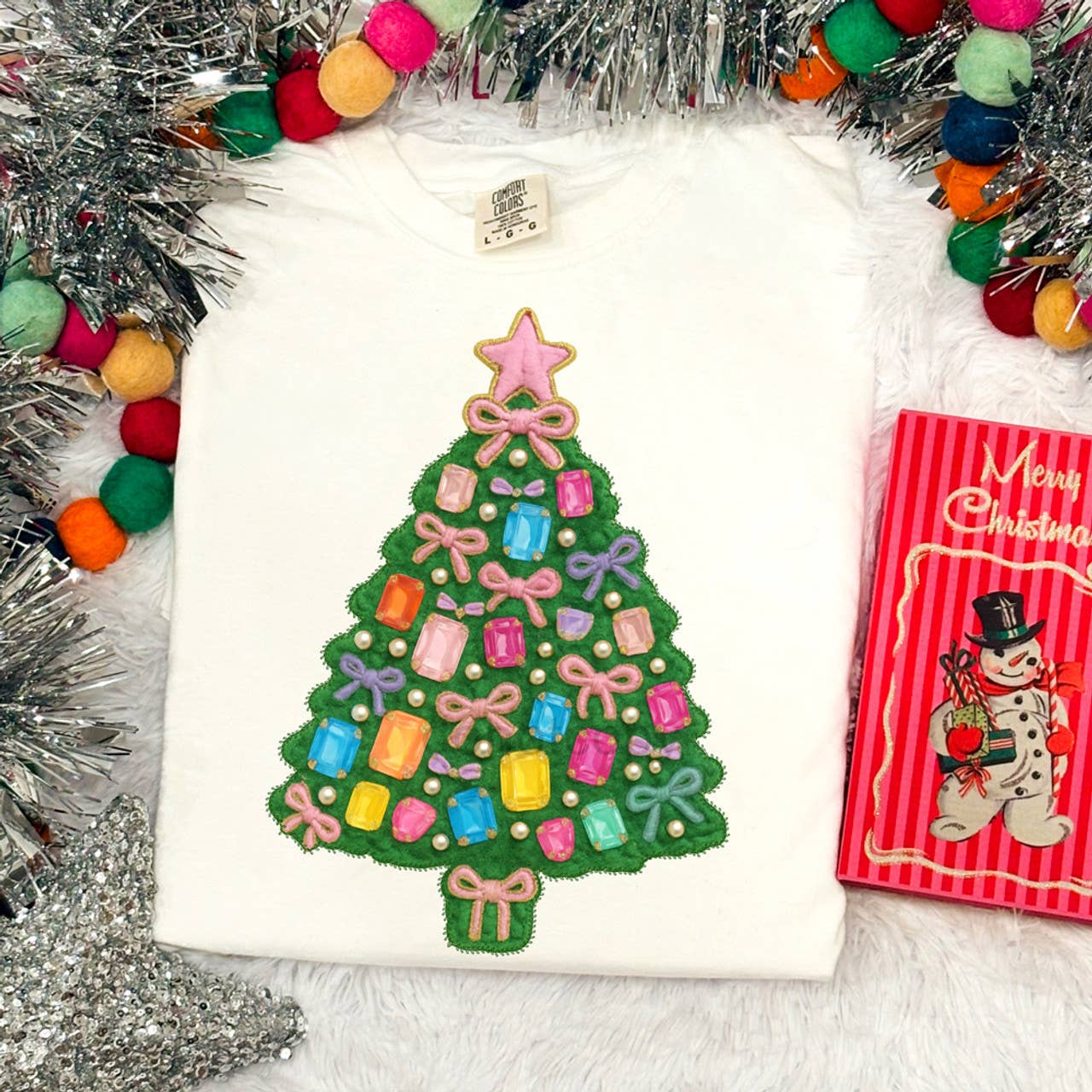 Faux Jewel Christmas Tree - Adult & Kids T-Shirts, Sweatshirts & Hoodies apparel design preview 1