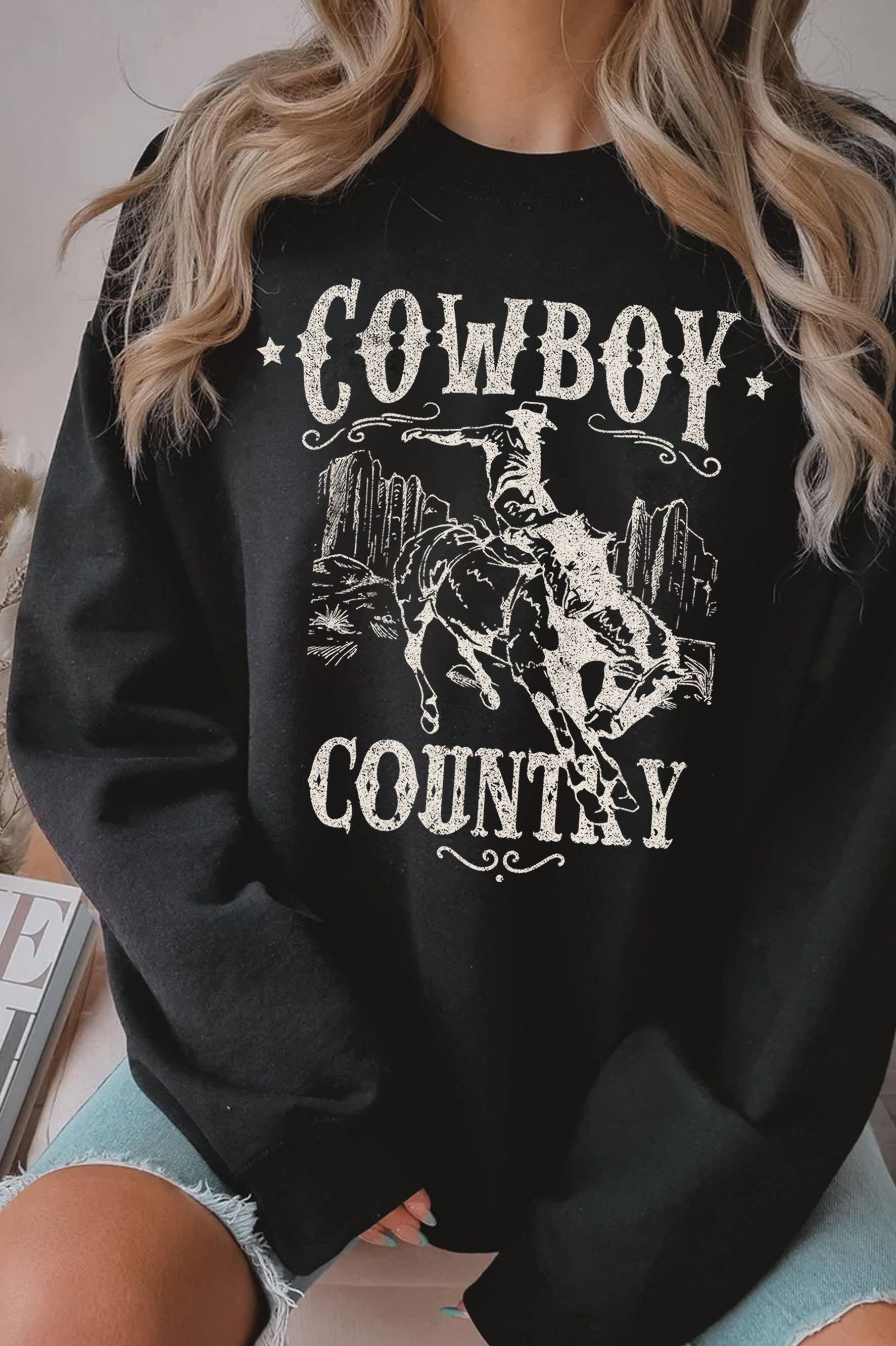 Cowboy Country Graphic Brushed - Adult & Kids T-Shirts, Sweatshirts & Hoodies apparel design preview 1