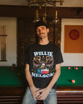 Willie Nelson Born For Trouble Black Thrifted Graphic - Adult & Kids T-Shirts, Sweatshirts & Hoodies apparel design preview 1